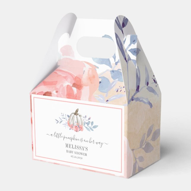 Caja Para Regalos Baby Shower Flor de Rosa Púrpura Flor de Lilac (Front Side)