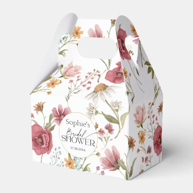 Caja Para Regalos Baby Shower Floral (Reverso)