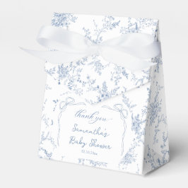 Caja Para Regalos Baby Shower floral Blue Bow