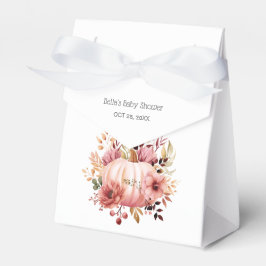 Caja Para Regalos Baby Shower floral de calabaza rosa