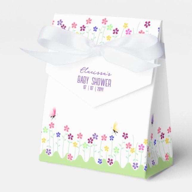 Caja Para Regalos Baby Shower floral de primavera simple (Front Side)