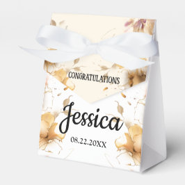 Caja Para Regalos Baby Shower Floral Rústico 3"w x 1.5"l x 3.25"h