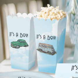 Caja Para Regalos Baby shower for a boy, van and sedan