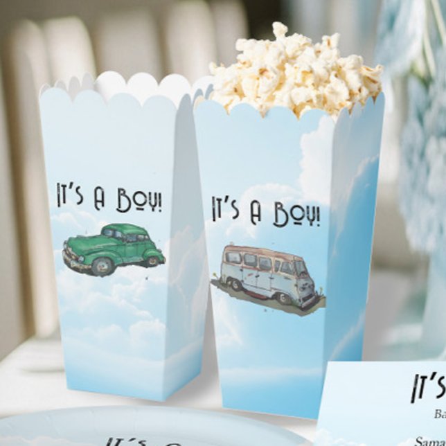Caja Para Regalos Baby shower for a boy, van and sedan (Subido por el creador)