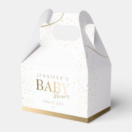 Caja Para Regalos Baby Shower Gold Sparkle