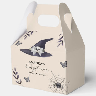 Caja Para Regalos Baby Shower Gorra de Brujas Neutral Simple Little