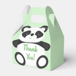 Caja Para Regalos Baby Shower Green Panda Bear