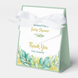 Caja Para Regalos Baby Shower Greenery Eucalyptus deja oliva