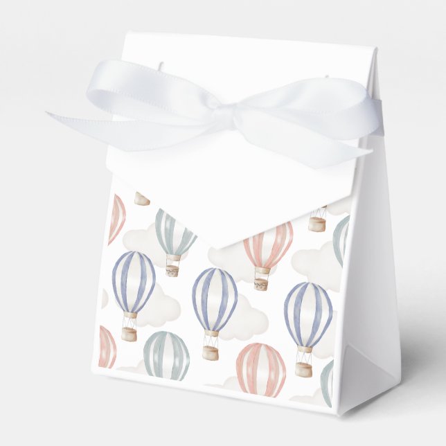 Caja Para Regalos Baby Shower Hot Air Balloons Gender Neutral (Front Side)