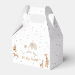 Caja Para Regalos Baby Shower ilustrativo Pastel Beige Cute