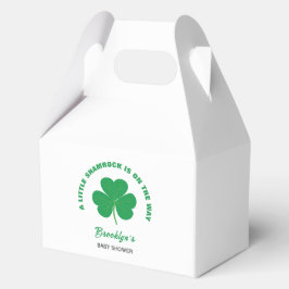 Caja Para Regalos Baby Shower Little Shamrock Irlandés Blanco Y Verd