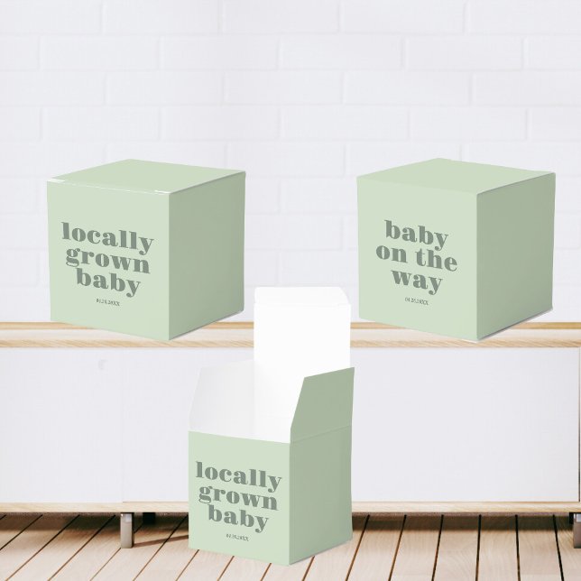 Caja Para Regalos Baby Shower local | Modernas, mínimas y SAGE (Subido por el creador)