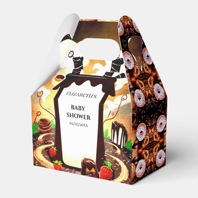 Caja Para Regalos Baby Shower mágico de chocolate (Front Side)