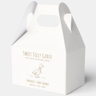 Caja Para Regalos Baby Shower Minimalista Elegante Boho Silly Goose