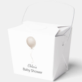 Caja Para Regalos Baby Shower moderno de globo Beige