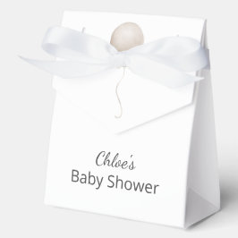 Caja Para Regalos Baby Shower moderno de globo Beige