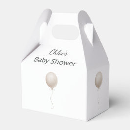 Caja Para Regalos Baby Shower moderno de globo Beige