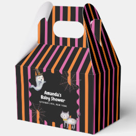 Caja Para Regalos Baby Shower moderno Stripe Little Boo Ghost Cat