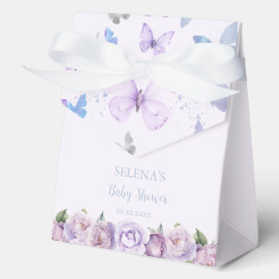 Caja Para Regalos Baby Shower Morple Floral Butterfly Gracias