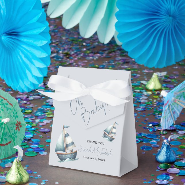 Caja Para Regalos Baby Shower Nautical (Fiesta)