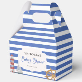 Caja Para Regalos Baby Shower Nautical Blue Boy