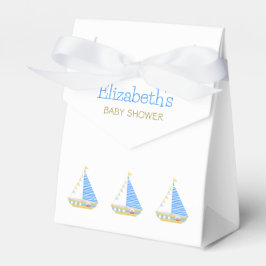 Caja Para Regalos Baby Shower Nautical Blue Stripe