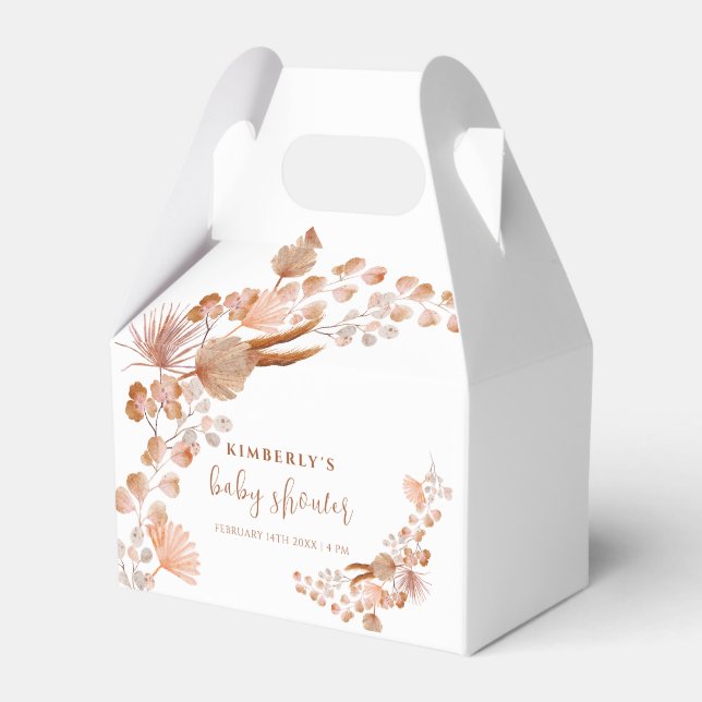 Caja Para Regalos Baby Shower Neutral Little Wildflower Boho (Front Side)