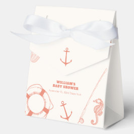 Caja Para Regalos Baby Shower Neutral Minimal Nautical Fishing Boy