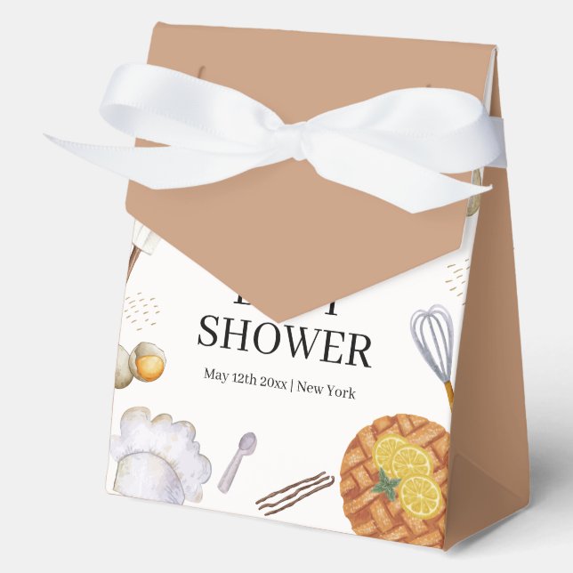 Caja Para Regalos Baby Shower Neutral Rustic Cutie Baking Pie (Anverso)