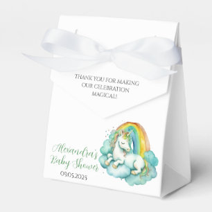 Caja Para Regalos Baby Shower neutro de género de unicornio para beb