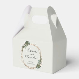 Caja Para Regalos Baby Shower neutro de género geométrico Gold