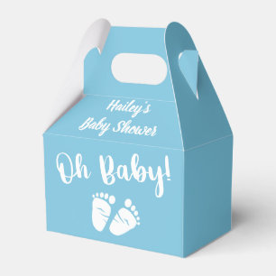 Caja Para Regalos Baby Shower Oh Baby Feet Blue