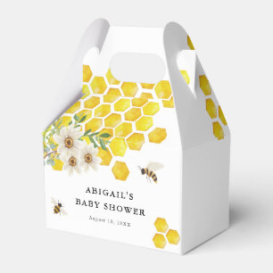 Caja Para Regalos Baby Shower personalizado de Honey Bee y Daisies