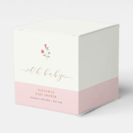 Caja Para Regalos Baby Shower Pink Moderno Little Wildflower