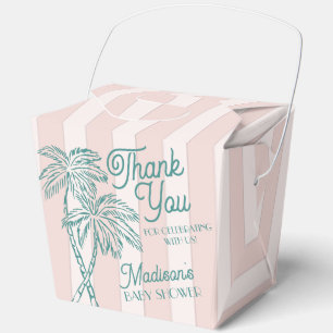 Caja Para Regalos Baby Shower Pink Palm Spring Pastel