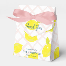 Caja Para Regalos Baby Shower Pintado a mano Lemon Pink