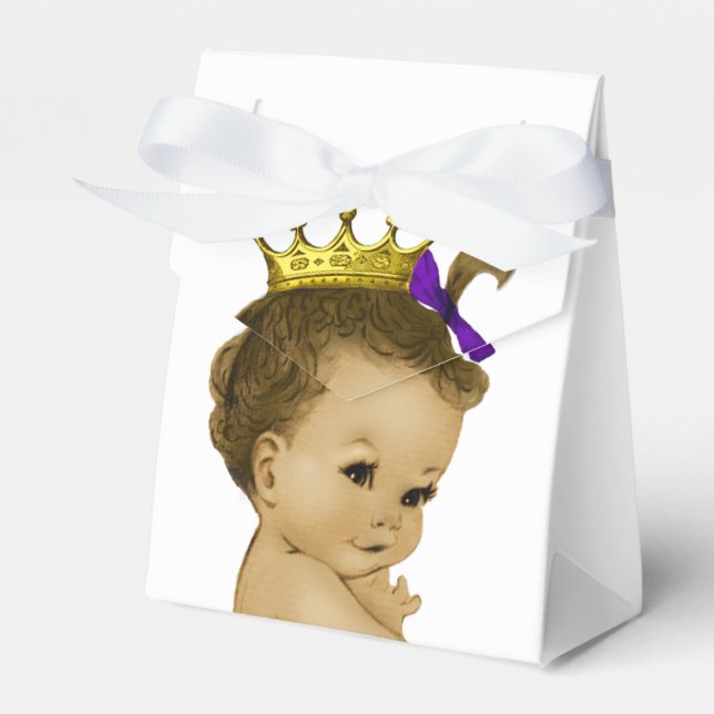 Caja Para Regalos Baby Shower Princesa Morada (Front Side)