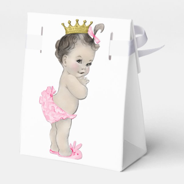 Caja Para Regalos Baby Shower Princesa Rosa (Reverso)