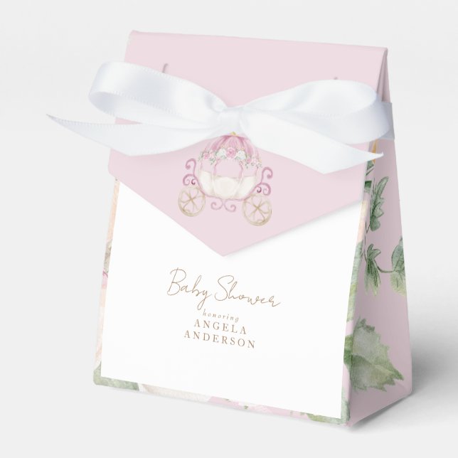 Caja Para Regalos Baby Shower Princess Carriage (Front Side)