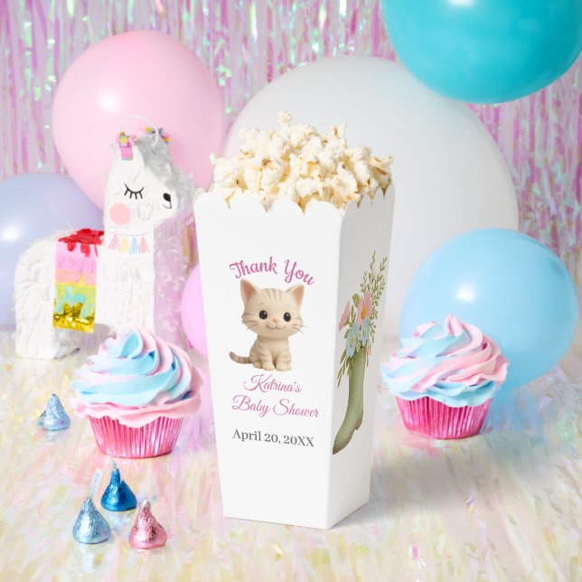Caja Para Regalos Baby Shower Purr-fect Baby Girl Kitten (Fiesta)