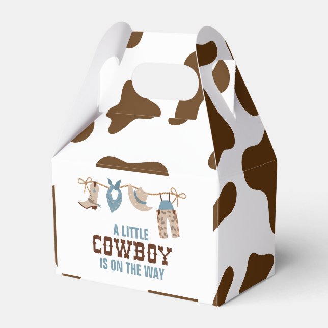 Caja Para Regalos Baby Shower Rodeo Western Cowboy (Front Side)