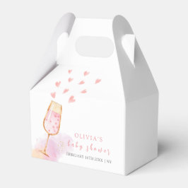 Caja Para Regalos Baby Shower Rosa Champagne Valentina