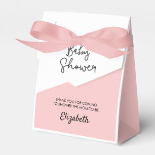 Caja Para Regalos Baby Shower rosa de bebé personalizado