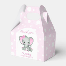 Caja Para Regalos Baby Shower rosa de elefante lindo