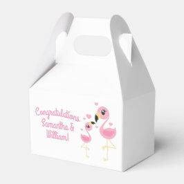 Caja Para Regalos Baby Shower rosa Flamingo
