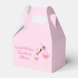 Caja Para Regalos Baby Shower rosa Flamingo