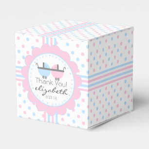 Caja Para Regalos Baby Shower rosa y azul