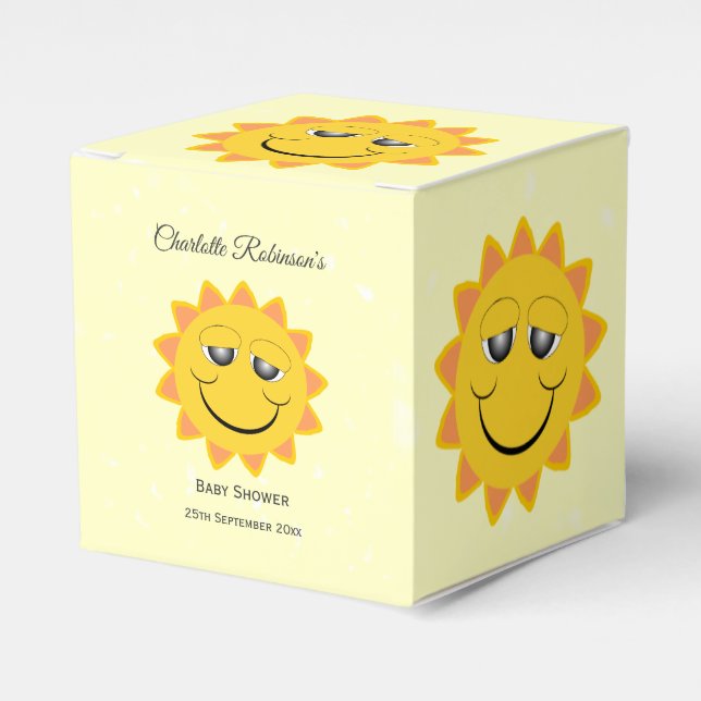 Caja Para Regalos Baby Shower Sunshine Design (Costado Anverso)