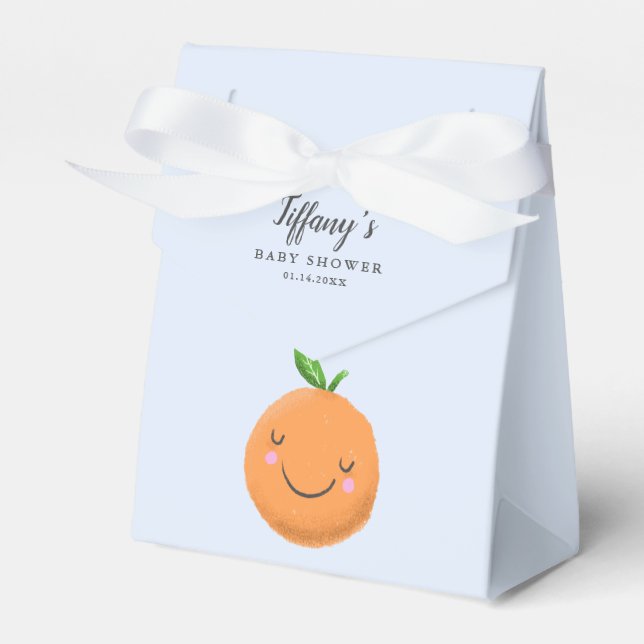 Caja Para Regalos Baby Shower, tema de Blue Little Cutie (Front Side)