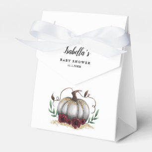 Caja Para Regalos Baby Shower, tema de calabaza blanca